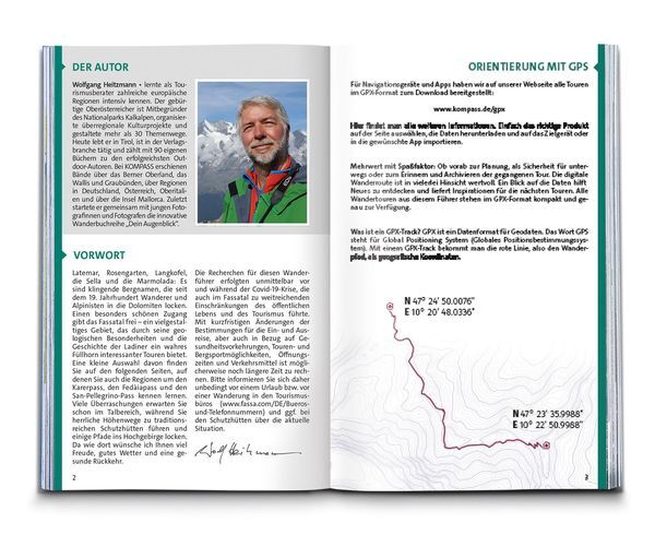 Thumbnail - Kompass Wanderführer Fassatal, Rosengarten, 60 Touren Mit