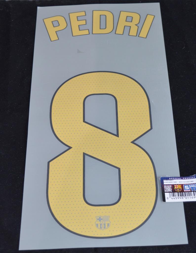 Official Barcelona Pedri 8 Home 2024/25 Football Name/Number