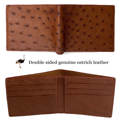 Real Crocodile/Ostrich Bifold Leather Wallet Men's Credit Card Wallet RFID Block - Picture 129 of 141