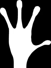 Alien Hand Wave Die Cut Vinyl Car Window Decal Sticker US Seller