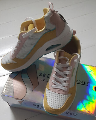 Skechers STREET Los Angeles UNO 2 much fun yellow pink Gr. 40 NEU mit Karton
