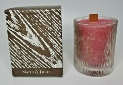 Partylite Natures Light Crackling Wooden Wick Jar New Rose Wood P2I/G41298