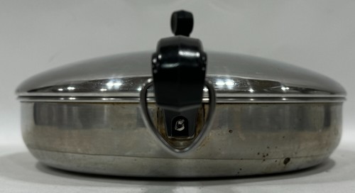 Farberware Aluminum Clad Stainless Steel 12" Covered Fry Pan Vintage Made in USA - Picture 5 of 9