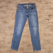 Levi's 711 Womens Skinny Jeans Faded Blue Denim Size 28x30