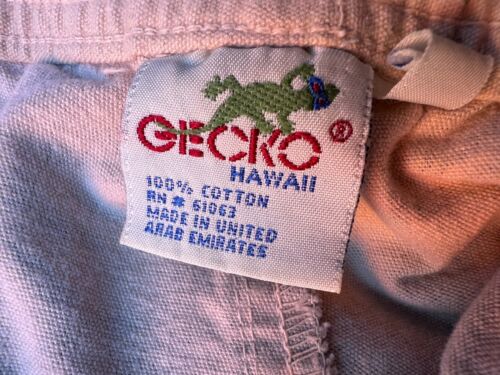 GECKO HAWAII Boardshorts Aloha Blumenmuster hellbraun/grau Baumwolle Größe XL - Bild 3 von 6