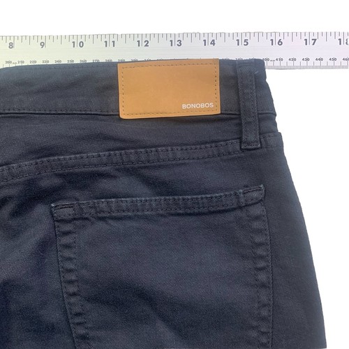 Bonobos Jeans Men's 31/30 Black Tailored Slim Straight Leg Stretch 31.5 X 29.5 - Picture 12 of 12