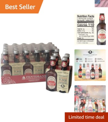 Sparkling Ginger Beer - Ginger Beer Non Alcoholic, Ginger Ale with Natural Gi...
