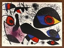 Joan Miro Original Abstract Stone Lithograph Limited Edition 1972