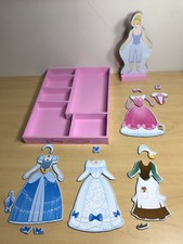 Melissa Doug Disney Cinderella Magnetic Dress-Up Wooden Doll Pretend Play Set
