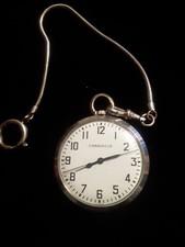 Vintage Caravelle Silver Tone Pocket Watch