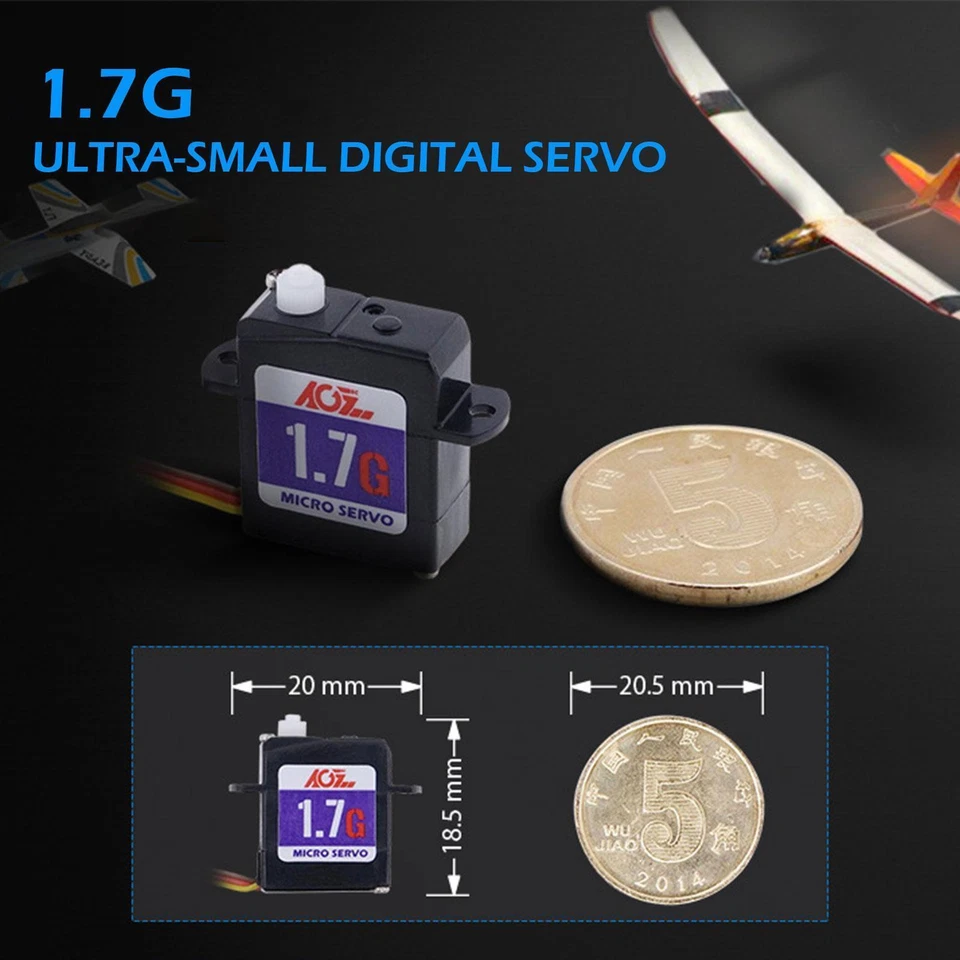 Ultra Nano Sub Micro Servo 1.7g für RC Segelflugzeug Flugzeug Drohne Robote - Bild 3 von 4