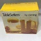 Vintage TableSetters by Corning Pyrex Glass Sugar Creamer Set Yellow Retro NIB