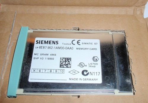SIEMENS SIMATIC S7 MEMORY CARD 4 MB SRAM 6ES7 952-1AM00-0AA0 ...