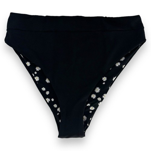 NEW Anthropologie Suzy Reversible Bikini Bottoms Black Orchid Size Large - Picture 11 of 12