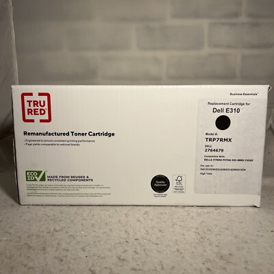 Tru Red Dell E310 Black Toner Cartridge Dell P7RMX PVTHG 593-BBKD