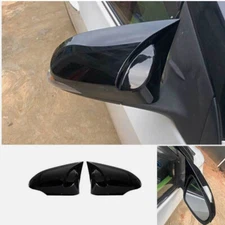 For Toyota Corolla 2014-2019 Gloss Black OX Horn Rear View Mirror Cover Trim 2X