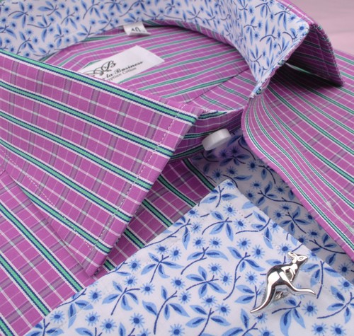 Mens Magenta Red Formal Business Dress 
