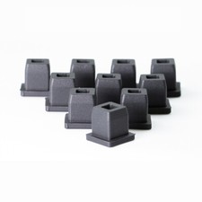 Black Square Rubber Plug Silicone Rubber Hole Plug Mount Dia 9.6mm - 50.6mm