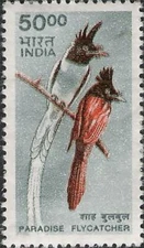 India 2000 Paradise Flycatcher Birds Fauna 50rs. stamp 1v MNH