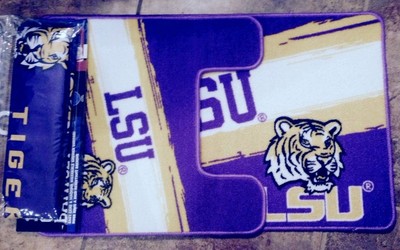 Lsu Tigers Ncaa 15 Piece Bath Bathroom Set Shower Curtain Rugs
