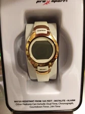 Armitron Pro Sport Watch Water-Resistant Women’s White/Gold MD0699