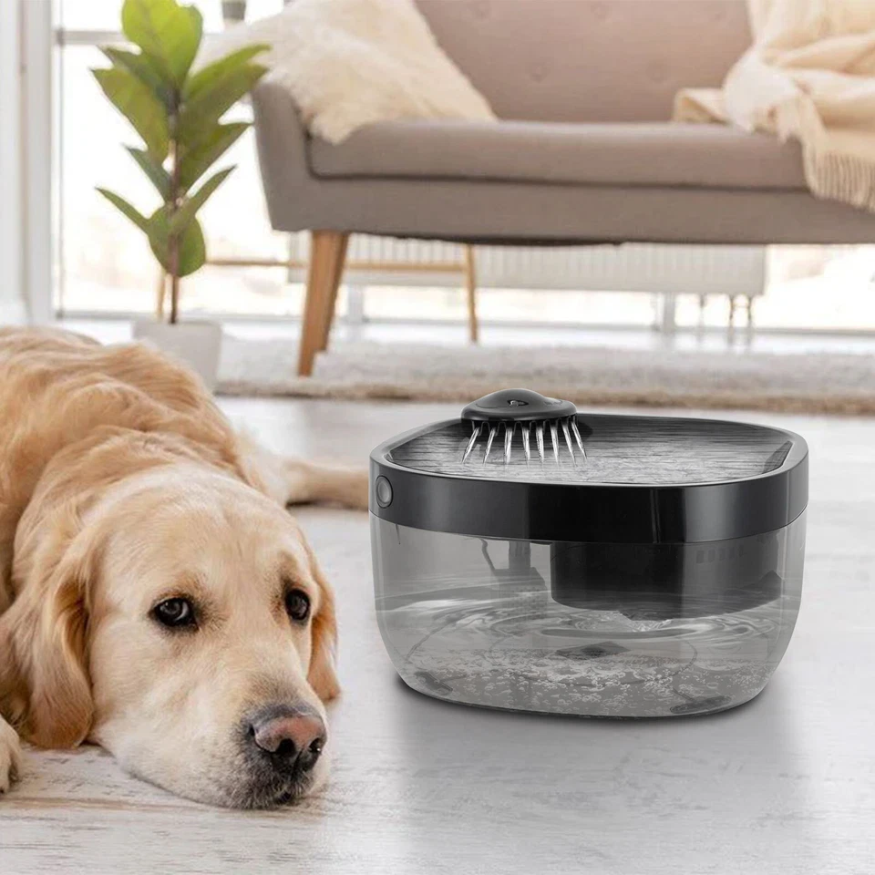 Modern Cat Water Fountain Pet Water Fountain Cat Drinking Fountain CYD003 Black - Image 2 of 4