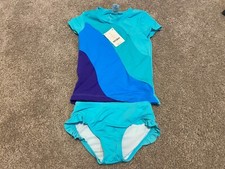 GYMBOREE SWIM SHOP COLORBLOCK 2-PC SET RASH GUARD SWIMSUIT 5 NWT