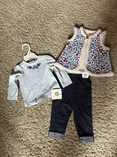 Nwt Little Me sz 12m 3 pc girls floral vest set