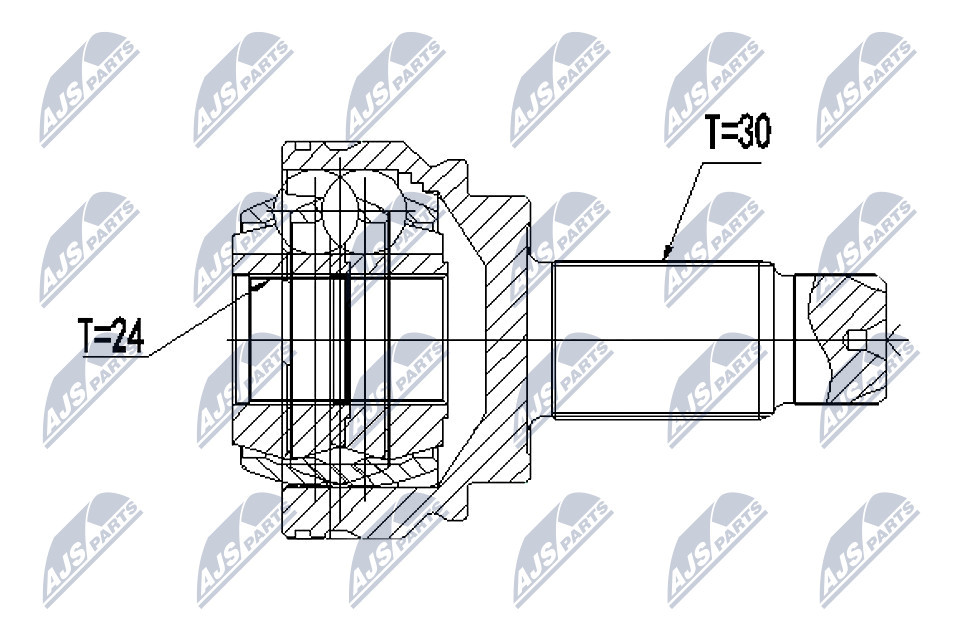 NPZ-BM-012 NTY Joint Kit, drive shaft for BMW