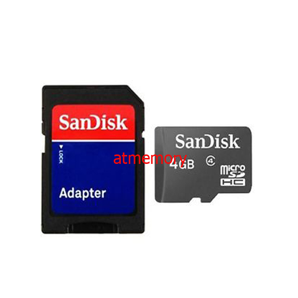 Sandisk 4GB 4G MicroSD Micro SDHC Memory Card Class w/Adapter 10pcs  lot