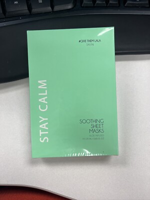 4 Pk Give Them LaLa Stay Calm Aloe Infused Soothing Sheet Mask NIB Cruelty Free