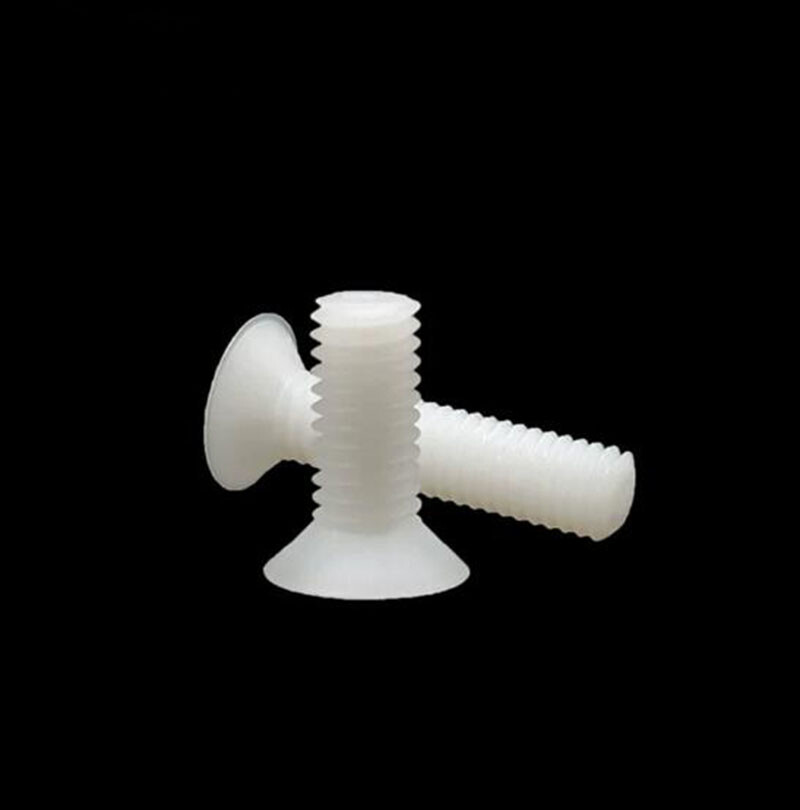 Flat Head Countersunk Screws 20-Pack M8×30mm White Nylon Cross