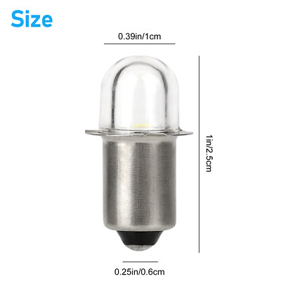 Ampoule LED De Rechange P13.5S 3W - Pour Lampe Torche, Lampe De Travail - Blanc 3V Ou 4-12V - Haute Luminosité - 2