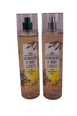2 BATH AND BODY WORKS CLEMENTINE &MINT LEAVES FINE FRAGRANCE BODY MIST 8 OZ