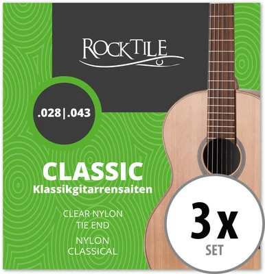 Set Jeu de 3 Cordes Nylon 028 - 043 pour Guitare Classique Acoustique - Photo 1/2