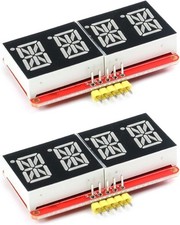 2Pcs 0.54 inch HT16K33 I2C IIC 4 Bit Digital Tube LED Display Modul Color: Red