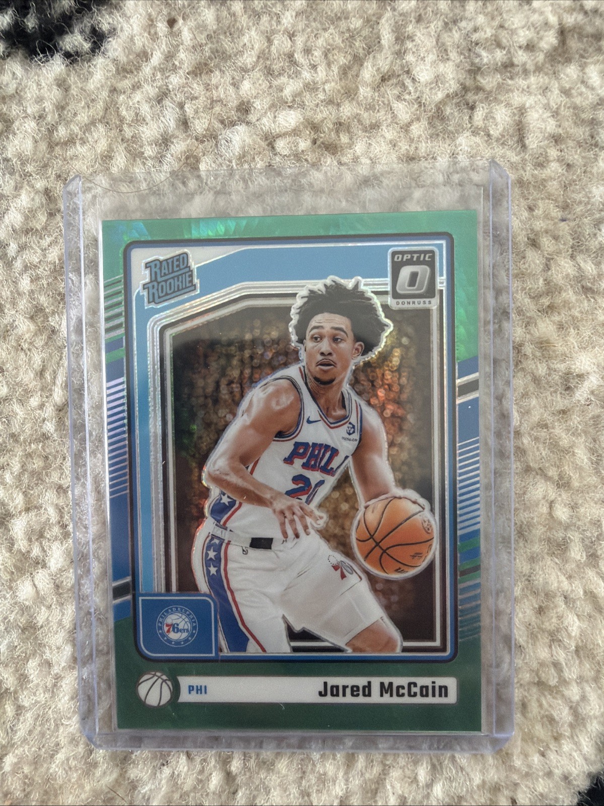 2024-25 Panini Donruss Optic - Jared McCain #270 Green Hyper Prizm /249 (RC)