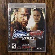 WWE SmackDown vs. Raw 2009 Featuring ECW (Sony PlayStation 3, 2008) W/ Manual