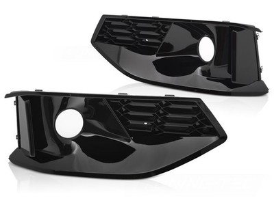 Nebelscheinwerfer Blende Set für Audi A4 B9 2020-2024 schwarz Glanz