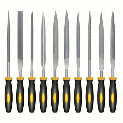 5/10 Piece Set Precision Needle File Set Assorted Shaped Poly Handles