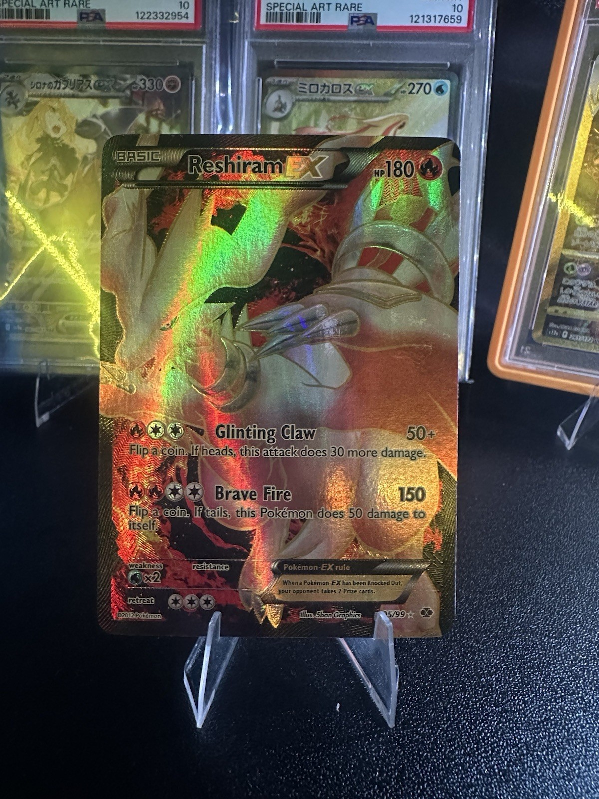 Pokémon TCG Reshiram-Ex Holo Full Art Ultra Rare Card Next Destinities 95/99