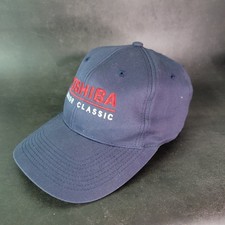 Vintage Toshiba Senior Classic Snapback Hat Golf Baseball Cap Blue Embroidered