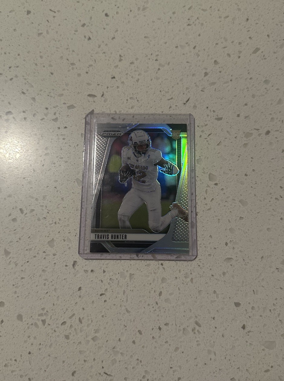 2025 Prizm Draft Pick Travis Hunter RC Silver Rookie #21 Buffaloes