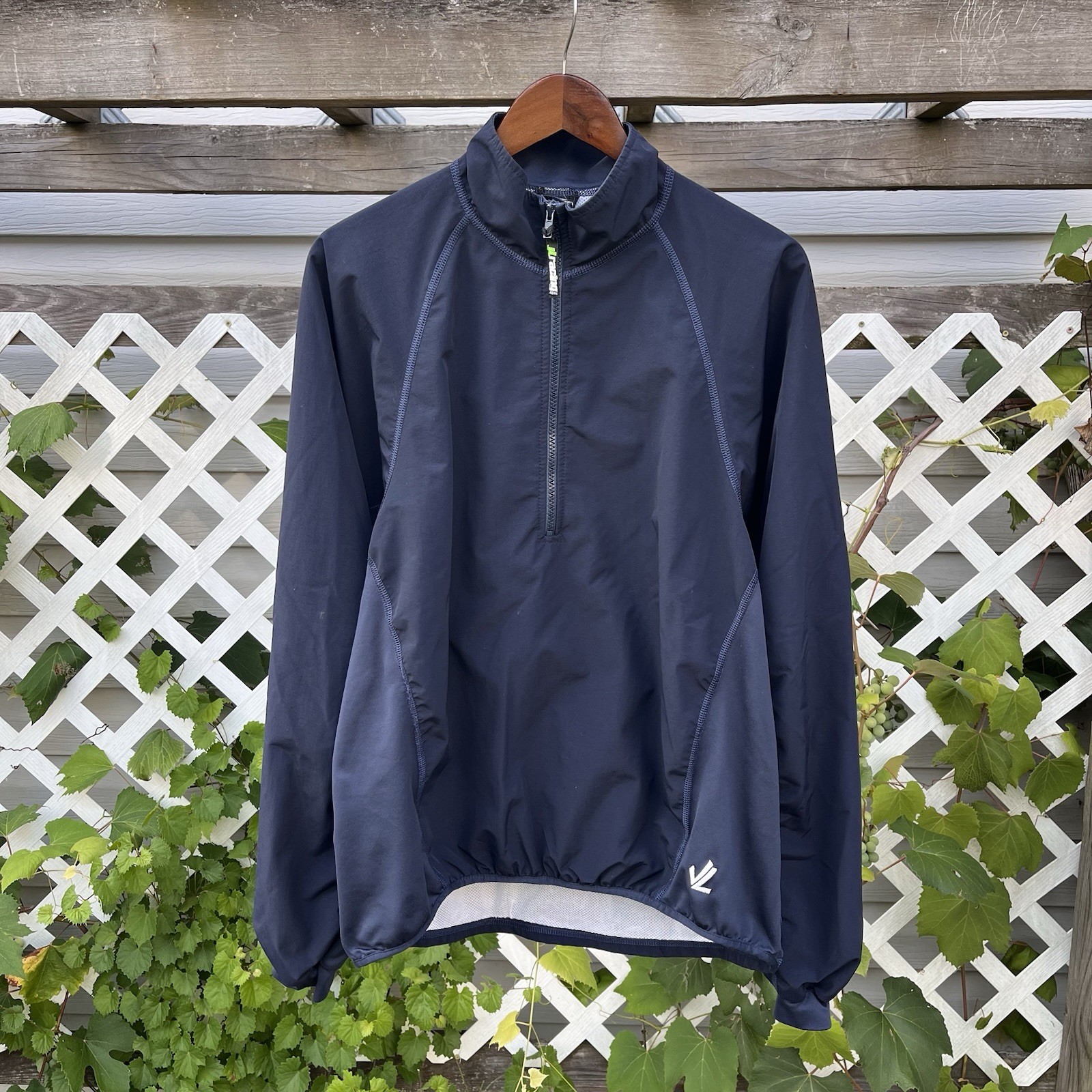 FILA Giacca a vento vintage JL Racing uomo quarto zip vogatore taglia large blu