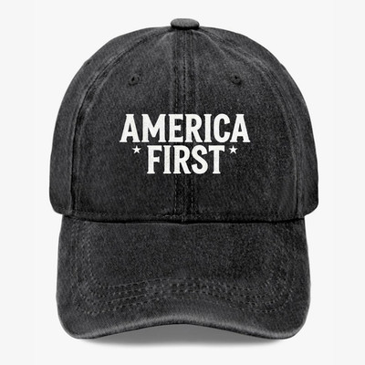 America First USA Patriotic Hat Adjustable Baseball Cap Classic American Style