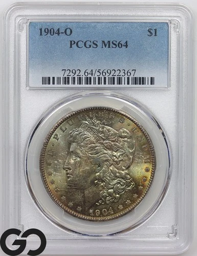 1904-O Morgan Silver Dollar Coin PCGS MS 64 ** Beautiful Toner!
