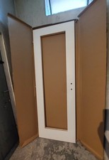 porta forata/vetro da interno color bianco con telaio