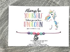 Unicorn wish bracelet-Unicorn party favors-unicorn charm bracelet