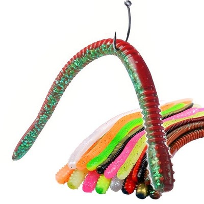 Forellen Köder Set WACKY | 8x Trout Worm Gummiköder Wurm | 10cm | Forelle Barsch