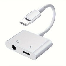 Type-C USB C to 3.5mm Jack Headphone Charger 2 in 1 Adapter for Samsung Galaxy